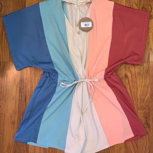 Colorblock Boutique Romper BRAND NEW